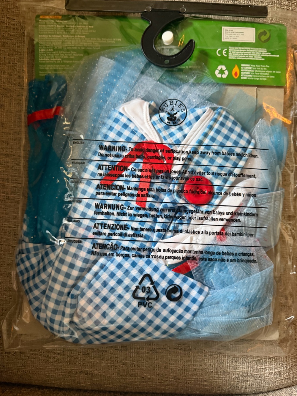 Wizard of Oz Dorothy Kids Costume Halloween Dress Up Theater - Picture 4 of 4